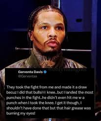 Gervonta Davis feels like they took the fight from him by calling it a  draw.. Agree or Nah🤔