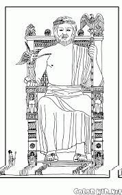 Está llena de dibujos animados para niños. Dibujo Para Colorear Estatua De Zeus
