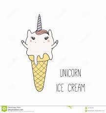 Kawaii Unicorn Ice Cream Stock Vector Illustration Of Cafe 122198140 Unicorn Ice Cream Ice Cream Unicorn