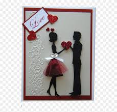 Use these greeting card messages to help you find the perfect thing to write in a card to your friend or family member. Valentines Day Couple Love Card Handmade Greeting Cards For Valentine S Day Clipart 479539 Pikpng