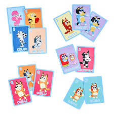 When all the cards have been paired and laid down, the player holding the old maid is the looser. Bluey 5 In 1 Card Game Set