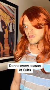 Donna every season of Suits.., -, Follow @itssuitsquotes for more!, -, Via:  @dylansketchycomedy, #suits #harveyspecter #meganmarkle #mikeross  #rachelzane