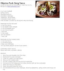 Filipino Pork Sisig Taco Recipe With Approximate Measurements Taken From The Tv Original Recipe By Www Senorsisig Com Pork Sisig Sisig Taco Recipes