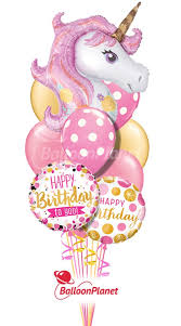 Wishing you all the great things in life, hope this day will bring you an extra share of all that makes you happiest. Happy Birthday Magic Unicorn Ii Balloon Bouquet 12 Balloons Balloon Delivery By Balloonplanet Com