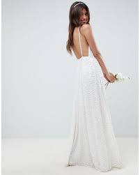 Das video zeigt hochzeitskleid mit ärmel.wahrscheinlich keine zwei die gleiche perfekte brautkleid, nach allem, das gleiche nicht auch passieren bräute. Asos Joni Hochzeitskleid Mit Tragern Und Paillettenbesatz In Weiss Lyst