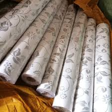 Estimated number of the downloads is more than 1. Dekorasi Dapur Hiasan Dinding Kertas Dinding Abu Abu Batik Serat Daun Wallpaper Dinding 9m X 45cm Shopee Indonesia