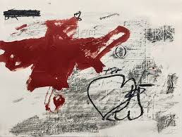 Serpi i creu, 1987 56 x 76 cm 22 x 29.9 inch edition. Antoni Tapies Han Art