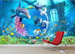 مخصصة 3d صور خلفيات 3d الجدار جدارية الأسماك البحرية الحياة القرش موجات الجداريات خلفية جدار غرفة المعيشة Photo Wallpaper 3d 3d Photo3d Wall Murals Wallpaper Aliexpress