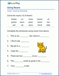 The noun 'kids' is plural noun form for the singular 'kid', a word for a child or a young goat. Noun Worksheets For Elementary School Printable Free K5 Learning