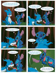 2018 3 toes absurd res alien back markings balls black eyes blue  body blue claws blue fur blue nose chest tuft claws closed eyes comic  crossover dialogue digimon disney