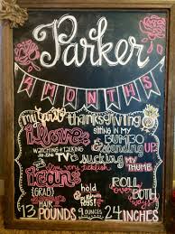 4 Month Old Baby Chalkboard Monthly Milestone Chalkboard Diy Diy Baby Stuff 4 Month Old Baby Baby Prep