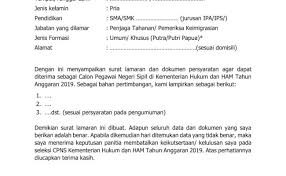 Pada momentum liburan akhir tahun ini kami akan mencoba mereview mengenai. Format Surat Lamaran Surat Pernyataan Cpns 2019 Untuk Kemenkumham Cute766