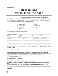 free new jersey bill of sale forms pdf word legaltemplates