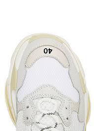 These sneakers look so good with basically anything. Balenciaga Triple S White Mesh And Leather Sneakers Harvey Nichols