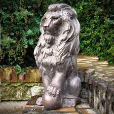 Position these modern outdoor statue works of art in an outdoor gallery or a. Large Lion Garden Statue Animal Garden Sculptures