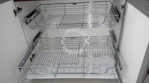 Built In Kitchen Pull Out Basket With Dish Drainer Furniture Decoration For Sale In Puchong Selangor Kitchen Pulls Kitchen Design Furniture Decor
