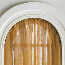 Another option is to treat the arch separately from the entire window. Curtain Ideas Bendable Curtain Rods For Arched Windows Arched Window Treatments Curtains For Arched Windows Arched Window Coverings