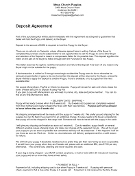 Non refundable puppy deposit contract. Puppy Contract Moss Church Puppies