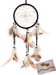 Dreamcatcher in diversen formen und farben gibt es bei spiru. Amazon Com Dream Catchers Brown Handmade Feather Native American Dreamcatcher Circular Net For Car Kids Bed Room Wall Hanging Decoration Decor Ornament Craft Dia 4 33inch 11cm Length 48cm 18 9inch Home Kitchen
