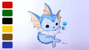 How To Draw Cute Vaporeon From Pokemon Youtube All you will need is a pencil, a sheet of. how to draw cute vaporeon from pokemon