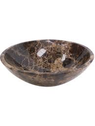 natural brown marble vessel sink