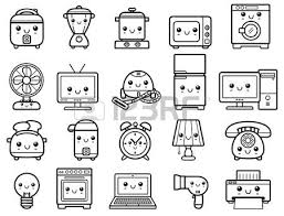 Vector Illustration Of Home Appliances And Electronics Coloring Book Boyama Kitaplari Boyama Sayfalari Illustration