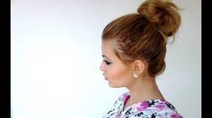 Voluminous low bun for thin short hair. How To Big Messy Bun For Short Hair Youtube