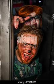 Leighton Buzzard, UK. 5th Oct, 2024. Scares a plenty at The Howl Scream  Park at Mead