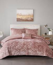 Create a bed you'll love! Intelligent Design Felicia Velvet 3 Piece Twin Twin Xl Duvet Cover Set Reviews Duvet Covers Sets Bed Bath Macy S