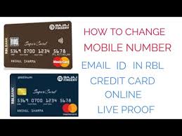 Maybe you would like to learn more about one of these? How To Change Mobile Email I D Number In Rbl Credit Card Youtube