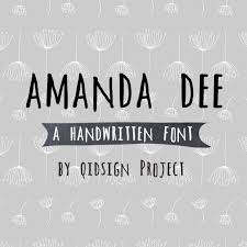 Amanda Dee Digital Font Hand Written Font Personal and - Etsy