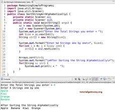 Compare two chars cvowel or consonant in cvowel and consonant ccompare c stringsc program for determining a character is alphabet or notc check if character . Java Program To Sort Strings In Alphabetical Order