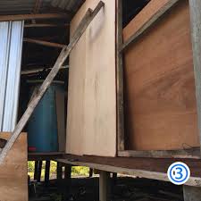 Contoh gambar desain rumah kayu sederhana terbaru. Pemasangan Dinding Plywood Rumah Kampung Secara Solo