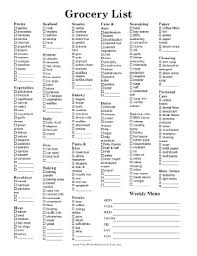 This Full Page Detailed Grocery List Is Categorized And Prefilled With Many Comm Master Grocery List Master Grocery List Printable Grocery List Printable Free