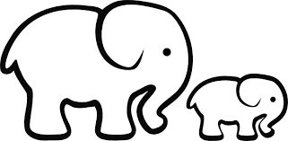 White Elephant Mom Baby Hi Png 600 293 Elephant Clip Art Elephant Stencil Elephant Tattoos