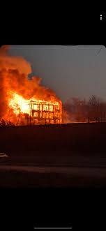Firemen stand on a cleveland bridge over the cuyahoga river, spraying water on the tug arizona, as a fire, started in an oil slick, swept the docks at the great lakes towing. Massive Rocky River Fire Seen On Stormfox Miles Away In Planes