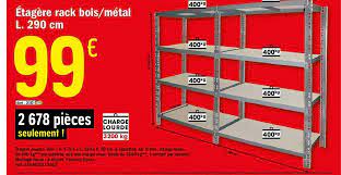 3663602736707 y ha decidido retirarlos del mercado. Offre Etagere Rack Bois Metal L 290 Cm Chez Brico Depot