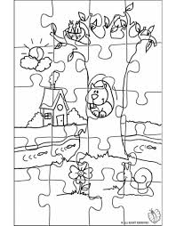 Disegno Puzzle Di Paesaggio Naturale Disegni Da Colorare E Stampare Gratis Per Bambini Puoi Stampare Scaricare Il Disegn Puzzle Disegni Da Colorare Disegni