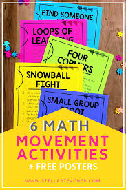 6 Math Movement Activities 4th Grade Math Math Activities Math
