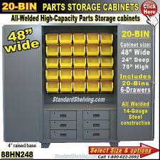 Variety of drawer accessories available : 20 Bin Heavy Duty Storage Bin Cabinet