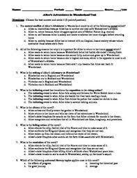 Tylenol and advil are both used for pain relief but is one more effective than the other or has less of a risk of si. Alice S Adventures In Wonderland 50 Question Multiple Choice Test