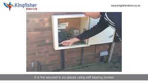 Lattice in front, open on the sides. How To Repair Electricity Or Gas Meter Boxes Youtube