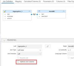 Example Optimize Join Columns