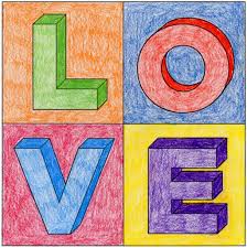 The 26 letters make a . How To Draw 3d Block Love Letters And 3d Block Love Letters Coloring Page Art Projects For Kids