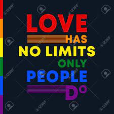 Love Has No Limits Only People Do Inspirational Quote With Colors Of Lgbt Flag Vector Illustration Royalty Free Cliparts Vectors And Stock Illustration Image 126606285