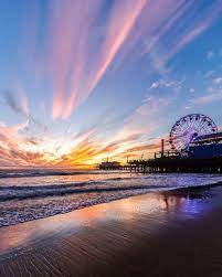 Rides aren't running during covid, but still fun. Santa Monica Pier Sunset By Rebecca Abandoned Central