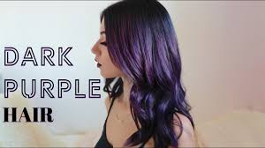 If you want to subtly add color to your hair, then this next idea is for you. How To Dark Purple Hair Dyeing At Home Youtube