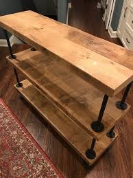 Barn Wood 3 Tier Sofa Table Wooden Pallet Furniture Diy Wooden Projects Pallet Projects Furniture