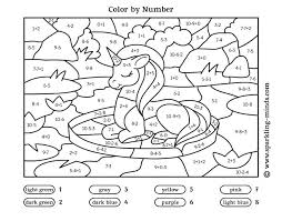 Search through 51968 colorings, dot to dots, tutorials and silhouettes. Unicorn Color By Number Addition And Subtraction Math Coloring Worksheet Sparkling Minds