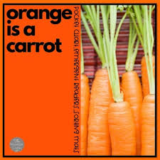 Orange Is A Carrot Pocket Chart And Literacy Materials
